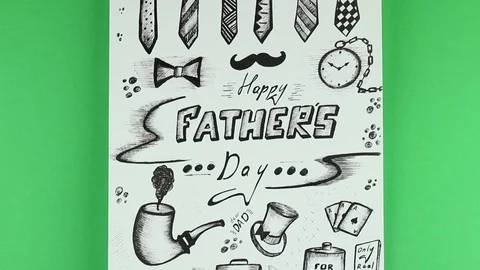 Fathers Day green back close up Stock Footage 89995206
