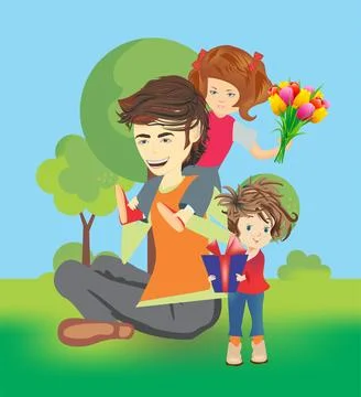 Father's day Stock Illustration