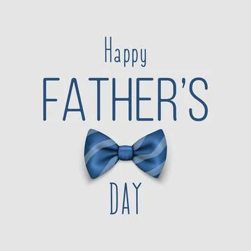 Fathers Day, June 19th. Vector Background. Banner with Blue Striped Realistic Stock Illustration