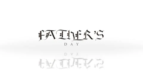 Father's Day logo stylish reflection on white background Stock Footage 275043754