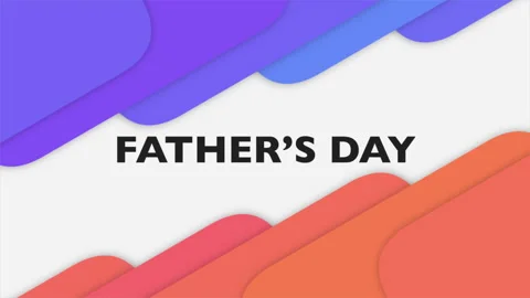 Fathers Day with memphis geometric pattern Stock Footage 242397930