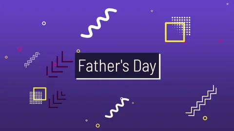 Fathers Day with memphis geometric pattern Stock Footage 242851324