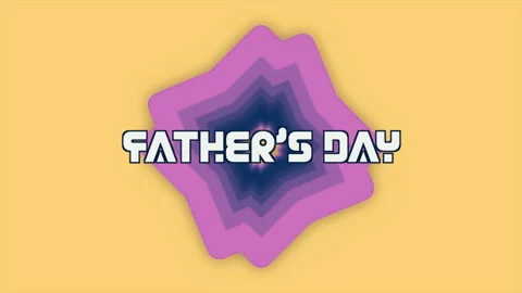 Fathers Day with memphis geometric pattern Stock Footage 242851352