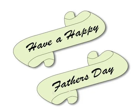 Fathers Day Scroll Illustrazione stock