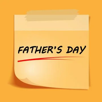 Fathers day sticker note Illustrazione stock