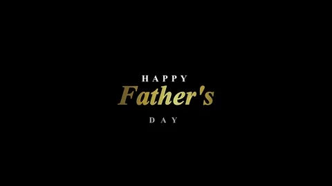 Father's Day text animation featuring elegant motion graphics for holiday Stock Footage 345621659