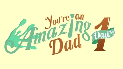 Fathers day text animations Stock Footage 285560450