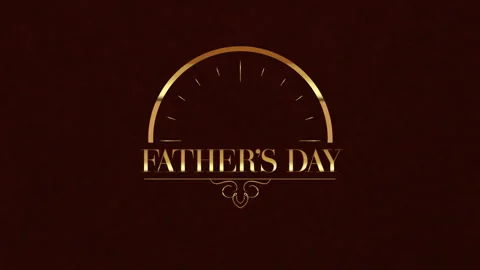 Fathers Day with time clock on dark space Stock Footage 242852446