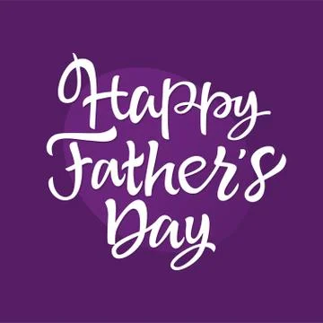 Father's Day - vector hand drawn brush lettering Stock Illustration