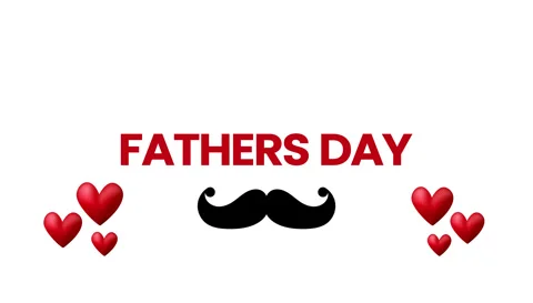 Fathers daytext animation.typhography logo Stock Footage 338010514
