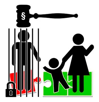 Fathers in Prison Stock Illustration