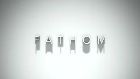 Fathom 3D title animation with shadows on a white background Stock Footage 297509840