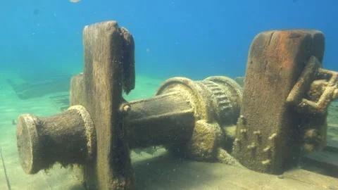 Fathom 5 Underwater Park, Tobermory Canada - Shipwreck- Sweepstakes Stock Footage 291892431