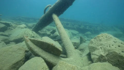 Fathom Five National Marine Park, Wetmore Shipwreck, anchor Stock Footage 313565451