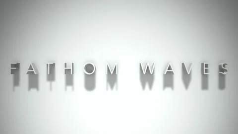 Fathom waves 3D title animation white text on a white background Stock Footage 299370055