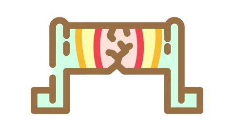 Fatigue analysis mechanical engineer color icon animation 스톡 동영상 327268759