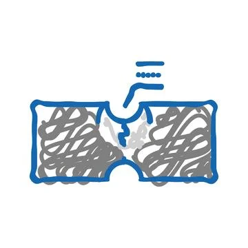 Fatigue analysis mechanical engineer icon doodle illustration Illustrazione stock