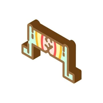 Fatigue analysis mechanical engineer isometric icon vector illustration Stock Illustration