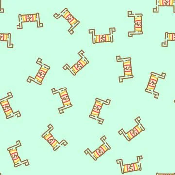 Fatigue analysis mechanical engineer vector seamless pattern Stock Illustration