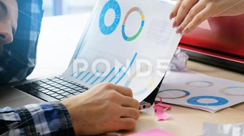 Fatigue low energy office worker boring dull job Stock Photos