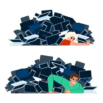 Fatigue stress technology overload vector イラスト素材