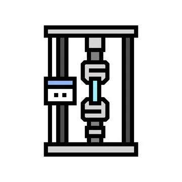 Fatigue testing materials engineering color icon vector illustration 스톡 일러스트