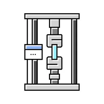 Fatigue testing materials engineering color icon vector illustration イラスト素材
