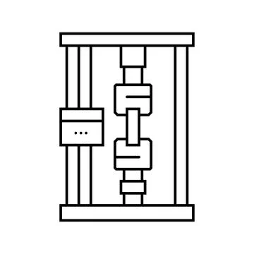 Fatigue testing materials engineering line icon vector illustration イラスト素材