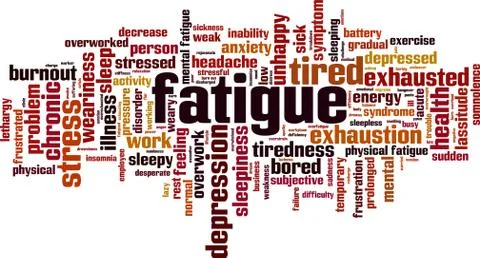Fatigue word cloud Stock Illustration