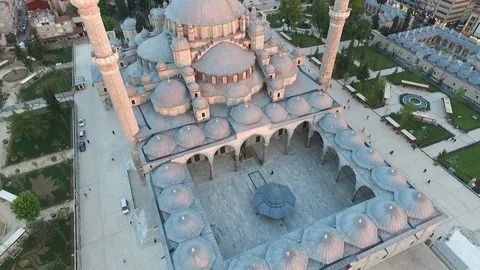 Fatih Mosque Aerial Drone View Stock Footage 99015146