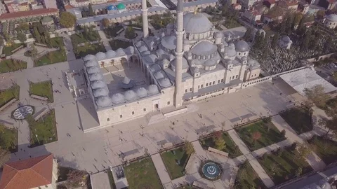 Fatih mosque fly by drone shot 4k Stock Footage 102589186