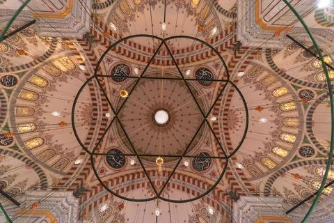 Fatih Mosque. Low angle view of dome of Fatih Mosque in Istanbul Stock Photos