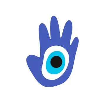 Fatima eye doodle icon, vector illustration Stock Illustration