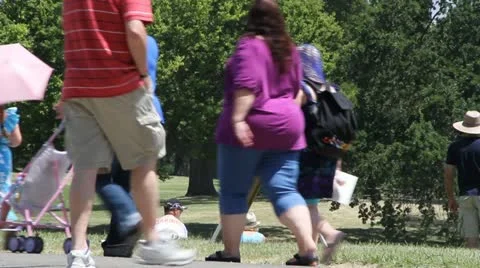 Fat,obese, over weight Stock Footage 11039642