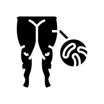 Fatty edema glyph icon vector illustration Stock Illustration