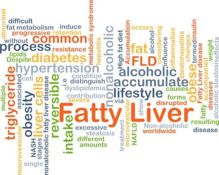 Fatty liver background concept Stock Illustration