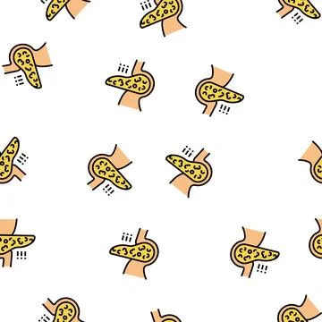 Fatty liver vector seamless pattern Illustrazione stock