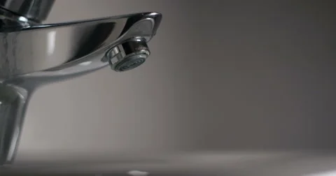 Faucet on and off close up Stock Footage 65888900