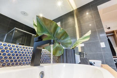 Faucet and sink Stock Photos