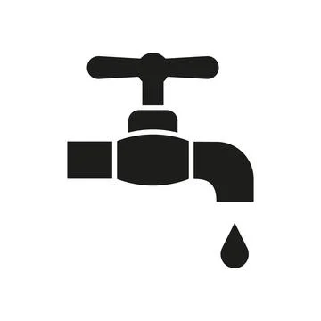 Faucet bathroom icon vector basic design simple and modern Stock Illustration