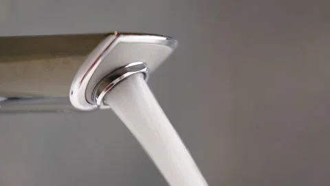 The faucet in the bathroom with running water. Stock Footage 247794673