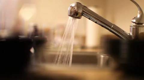 Faucet Being Turned On HD Video stock 62574690