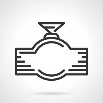 Faucet black line vector icon Stock Illustration