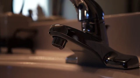 Faucet Close Up Slow Motion Drip Stock Footage 89457270