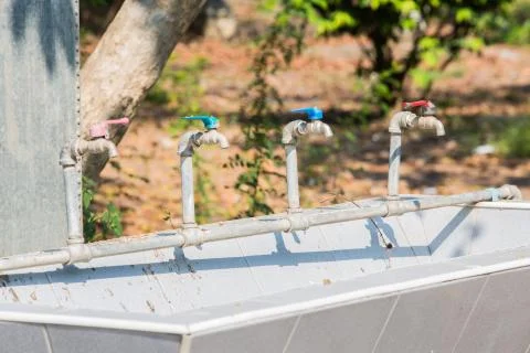 Faucet is commonly used Stock Photos