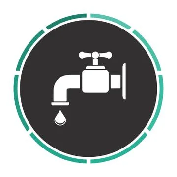 Faucet computer symbol Stock Illustration