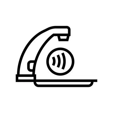 Faucet contactless line icon vector illustration Stock Illustration