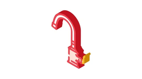 Faucet copper metal isometric icon animation Stock Footage 327293833