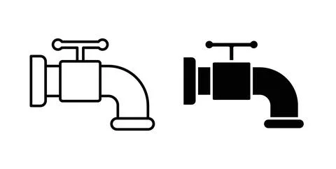 Faucet drip icon Illustration designs pack for Web Stock Illustration