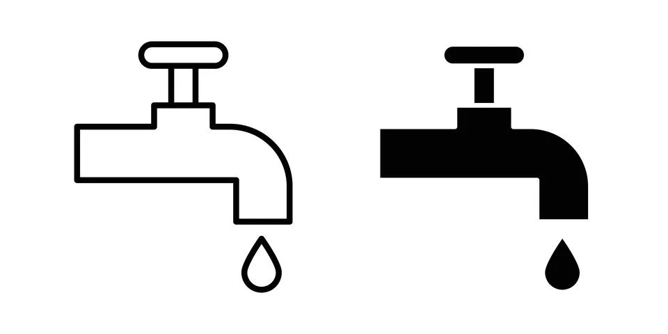 Faucet drip icon vector, symbol, logo illustrations Stock Illustration